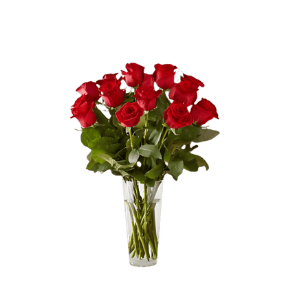 Shop Handcrafted Deep Red Rose Bouquet - Flauraly Flowers and Plants #