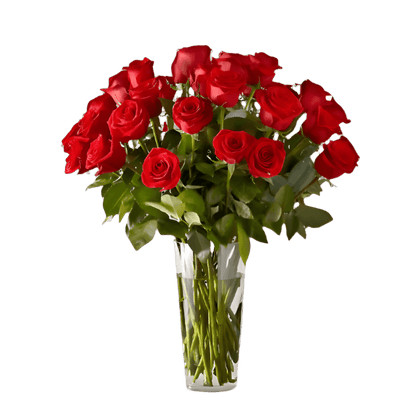 Shop Handcrafted Deep Red Rose Bouquet - Flauraly Flowers and Plants #