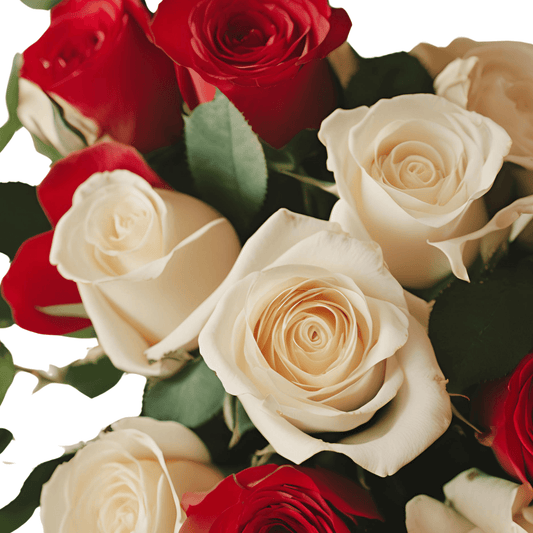 Red & White Rose Bou