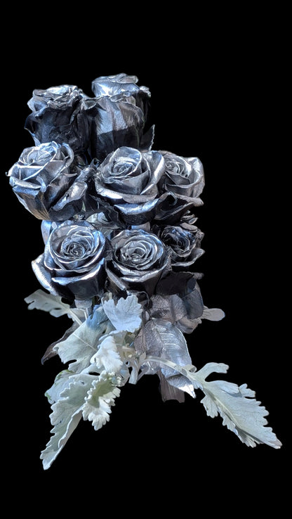 Black and Silver Rose